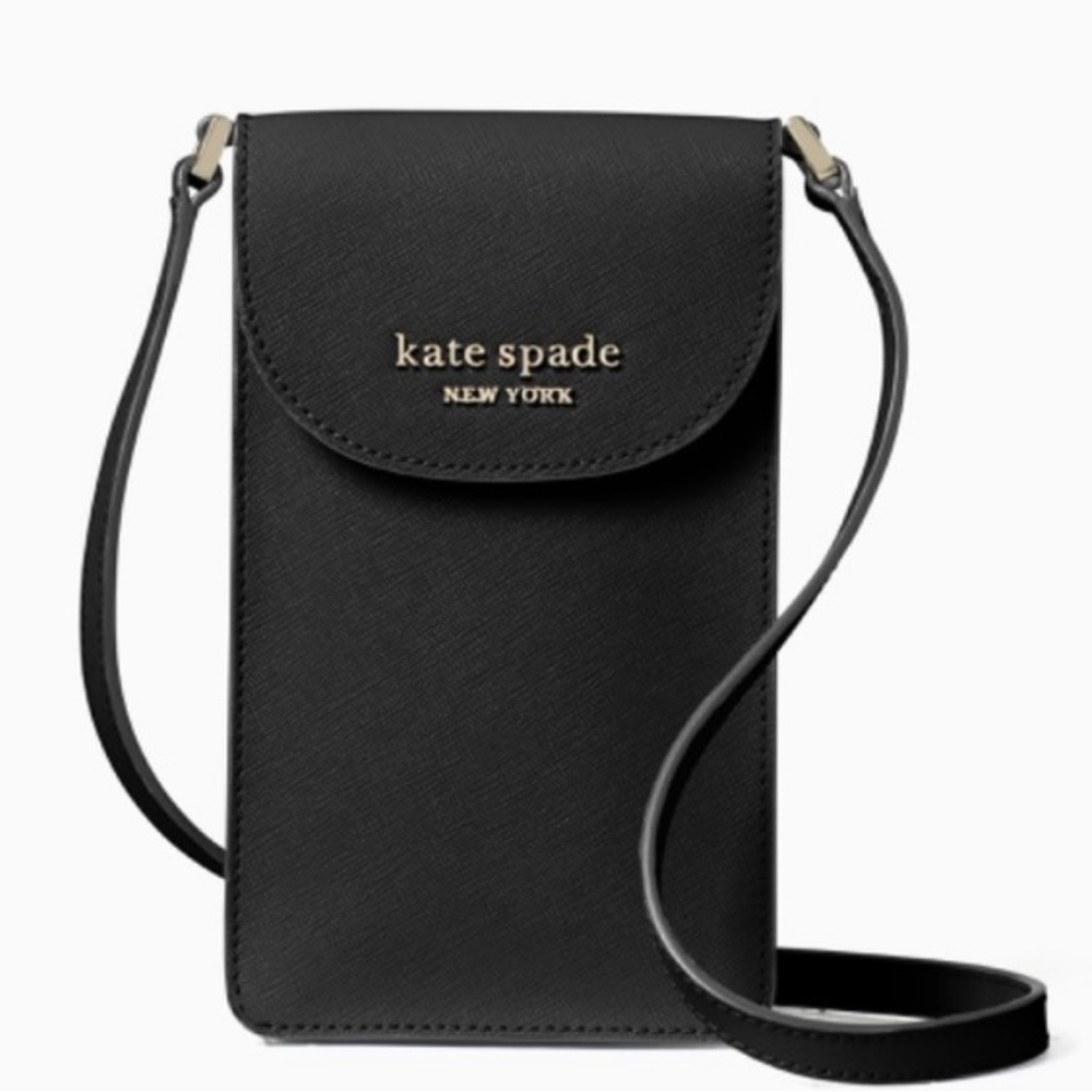 Kate Spade North South Saffiano Phone Crossbody Black